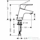 Hansgrohe FOCUS 70 egykaros mosdó csaptelep, automata leeresztővel, króm 31730000