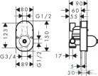 Hansgrohe Alaptest falsík alatti egykaros kádcsaptelephez 31741180