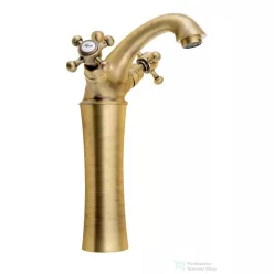  Sapho REITANO ANTEA magasított mosdócsaptelep, automata leeresztővel bronz 3176L