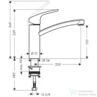 Hansgrohe Focus egykaros konyhai csaptelep 31806000