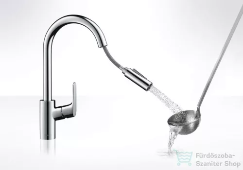 Hansgrohe Focus E konyhai csaptelep kihúzható zuhanyfejjel 31815