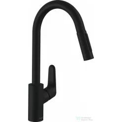   Hansgrohe Focus M41 mosogató csaptelep kihúzható zuhanyfejjel, matt fekete 31815670