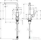 Hansgrohe HG Focus konyhai csaptelep, elforgatható kifolyóval, króm 31817000