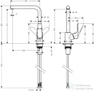 Hansgrohe FOCUS M41 egykaros mosogató csaptelep, matt fekete 31817670