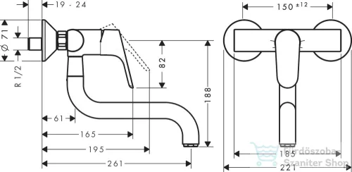 Hansgrohe Focus E konyhai csaptelep 31825000