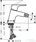Hansgrohe Focus egykaros bidécsaptelep Push-Open leeresztővel,  DN15, króm 31922000