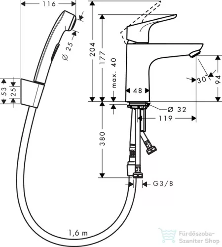 Hansgrohe HG Focus 100  Bidette szett króm  31927000