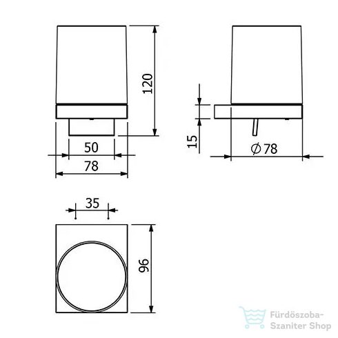 Kludi VELA C folyékonyszappan adagoló, szálcsiszolt fegyvermetál 31976N2