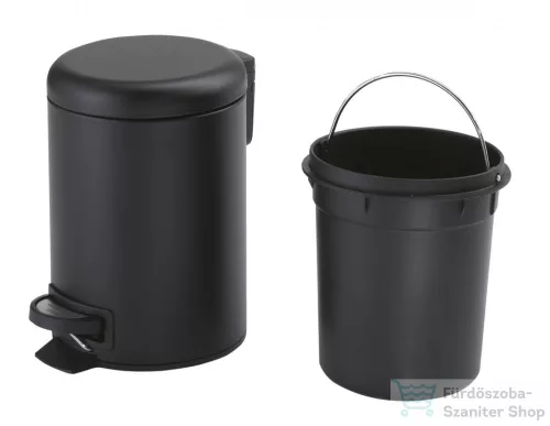 Sapho GEDY POTTY szemetes, Soft Close, 3l, matt fekete (320914)