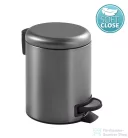 Sapho POTTY szemetes, Soft Close, 3l, gun metal (320981)