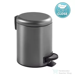 Sapho POTTY szemetes, Soft Close, 3l, gun metal (320981)