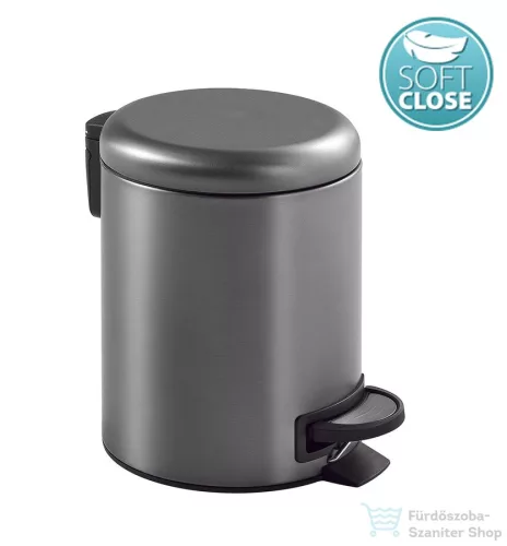 Sapho POTTY szemetes, Soft Close, 3l, gun metal (320981)