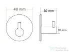 Sapho öntapadós fogas, matt fekete 32204