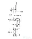 Grohe CONCETTO kádcsaptelep, zuhanyszettel, króm 32212001