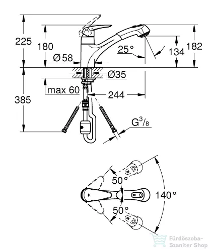 Grohe EURODISC EGYKAROS MOSOGATÓCSAP 1/2? króm 32257001