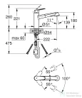 Grohe EURODISC COSMOPOLITAN EGYKAROS MOSOGATÓCSAP 1/2? króm 32257002