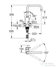 Grohe EURODISC COSMOPOLITAN EGYKAROS MOSOGATÓCSAP 1/2? króm 32259003