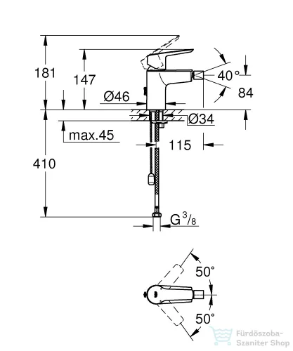 Grohe Quickfix START láncos bidé csaptelep,króm 32281002