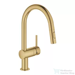   Grohe MINTA kihúzható fejes mosogató csaptelep,Brushed Cool Sunrise 32321GN2