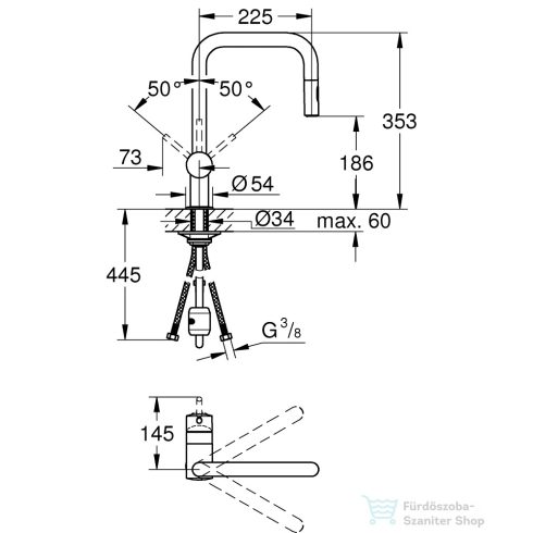Grohe MINTA EGYKAROS MOSOGATÓCSAP 1/2? hard grafit 32322A02