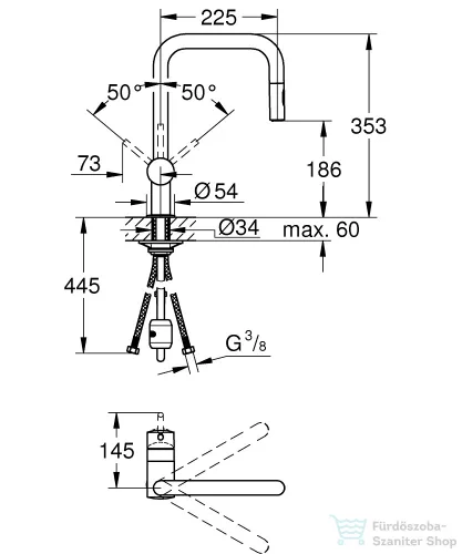 Grohe MINTA EGYKAROS MOSOGATÓCSAP 1/2? matt szuperacél 32322DC2