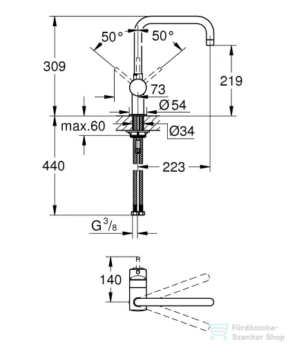 Grohe MINTA EGYKAROS MOSOGATÓCSAP 1/2? króm 32488000
