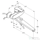Kludi OBJEKTA egykaros kádtöltő- és zuhanycsap, króm 324910575