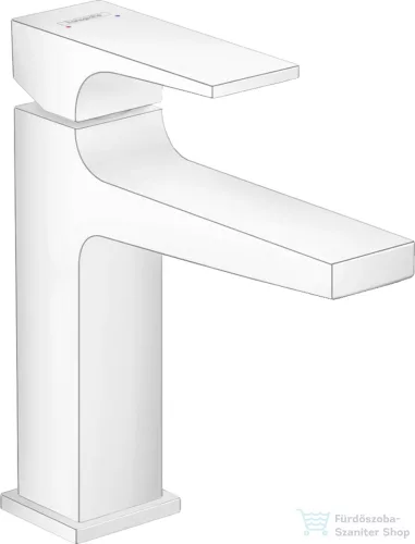 Hansgrohe METROPOL 110 mosdócsaptelep klik-klak leeresztővel, matt fehér 32507700