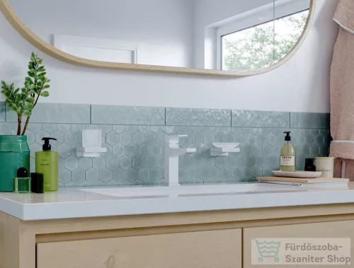 Hansgrohe METROPOL 110 mosdócsaptelep klik-klak leeresztővel, matt fehér 32507700