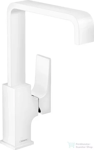 Hansgrohe METROPOL 230 magas mosdó csaptelep klik-klak leeresztővel, matt fehér 32511700