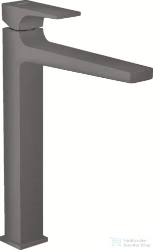 Hansgrohe METROPOL 260 magasított mosdó csaptelep klik-klak leeresztővel, szálcsiszolt fekete/króm 32512340