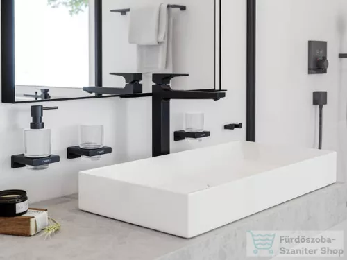 Hansgrohe METROPOL 260 magasított mosdó csaptelep klik-klak leeresztővel, matt fekete 32512670