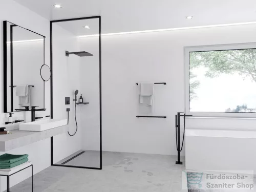 Hansgrohe METROPOL 260 magasított mosdó csaptelep klik-klak leeresztővel, matt fekete 32512670