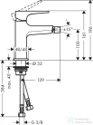 Hansgrohe Metropol egykaros bidécsaptelep Push-Open normál fogantyú 32520