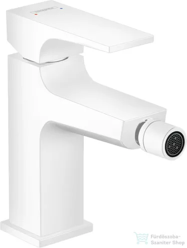 Hansgrohe METROPOL bidé csaptelep, klik-klak leeresztővel, matt fehér 32520700