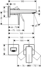 Hansgrohe METROPOL 2-lyukú egykaros mosdócsaptelep kád 165 normál fogantyú 32525000