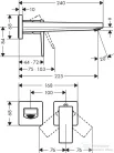 Hansgrohe METROPOL 2-lyukú egykaros mosdócsaptelep kád 225 normál fogantyú 32526000