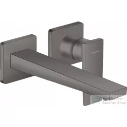   Hansgrohe METROPOL falsík alatti mosdó csaptelep, 22,5 cm-es kifolyóval, leeresztő nélkül, szálcsiszolt fekete/króm 32526340