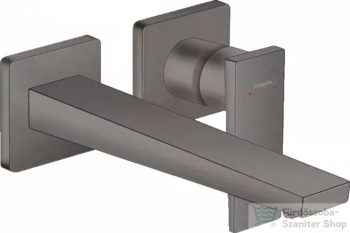 Hansgrohe METROPOL falsík alatti mosdó csaptelep, 22,5 cm-es kifolyóval, leeresztő nélkül, szálcsiszolt fekete/króm 32526340