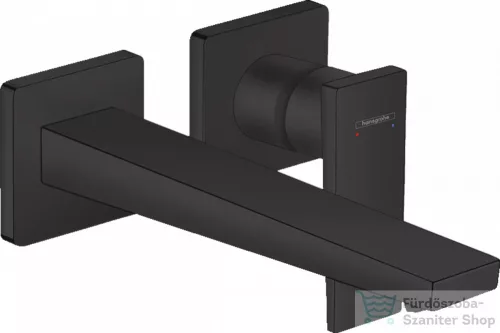 Hansgrohe Metropol Egykaros mosdócsaptelep falsík alatti szereléshez, 22,5 cm-es kifolyóval, loop fogantyúval, fali szereléshez, matt fekete,  32526670