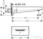 Hansgrohe METROPOL fali kifolyó, szálcsiszolt bronz 32543140