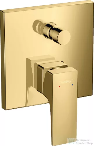 Hansgrohe METROPOL falsík alatti kád / zuhany csaptelep biztonsági kombinációval, polírozott arany hatású 32546990