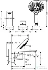 Hansgrohe METROPOL 3-lyukú, egykaros kádcsaptelep, peremre építhető, króm 32551000