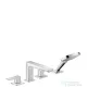 Hansgrohe METROPOL 4-lyukú, egykaros kádcsaptelep, peremre építhető, Secuflex-vel normál fogantyú, króm 32552000