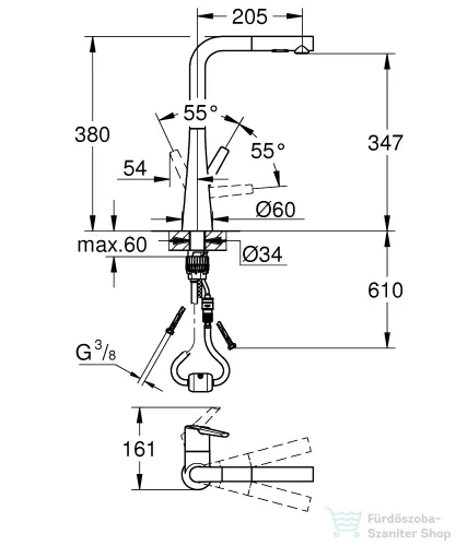 Grohe ZEDRA EGYKAROS MOSOGATÓCSAP 1/2? matt szuperacél 32553DC2