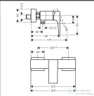Hansgrohe METROPOL egykaros zuhanycsaptelep, króm 32560