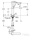 Grohe PLUS XL magasított mosdócsaptelep leeresztő nélkül,Brushed Hard Graphite 32618AL3