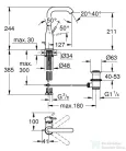 Grohe Essence egykaros magasított mosdócsaptelep 32628001