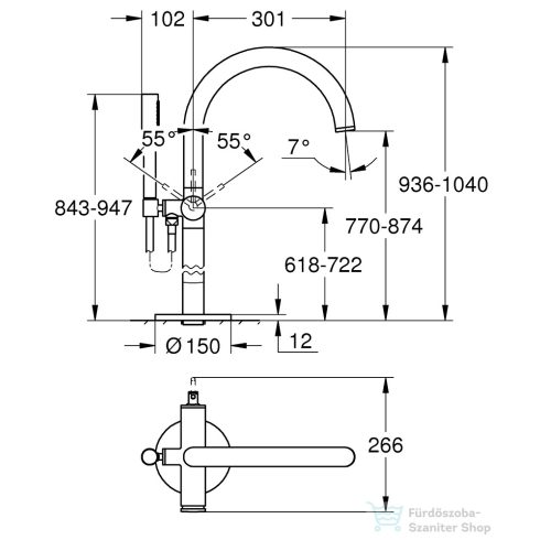Grohe Atrio szabadonálló kádcsaptelep, warm sunset 32653DA3
