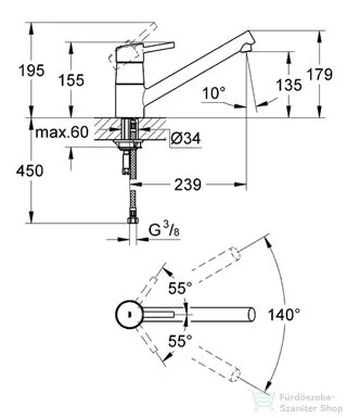 Grohe concetto mosogató csaptelep 32659001